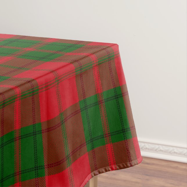 Tartan Plaid Scottish Clan Drummond Chequered Tablecloth (In Situ)
