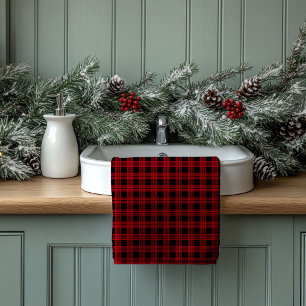 Tartan Plaid Towels Red Black Gift for Settling In