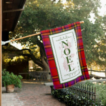 Tartan Plaid with NOEL typography, Christmas