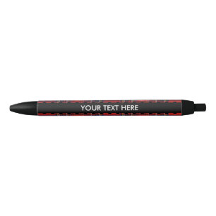 Tartan plaids pattern royal red fabric black ink pen