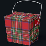 Tartan Red Green Check Stewart Plaid Favour Box<br><div class="desc">Complete your gifting needs with this cute plaid Stewart tartan pattern favor box for any special occasion including birthdays,  anniversaries,  holidays</div>