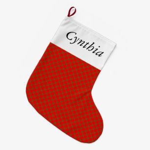 Tartan Red & Green Plaid Christmas Stocking