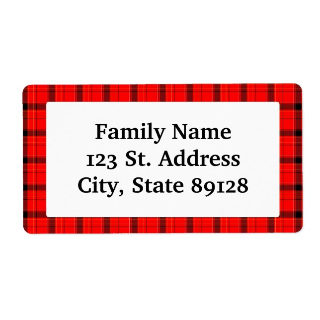 Tartan Red Plaid Christmas Background (Front)