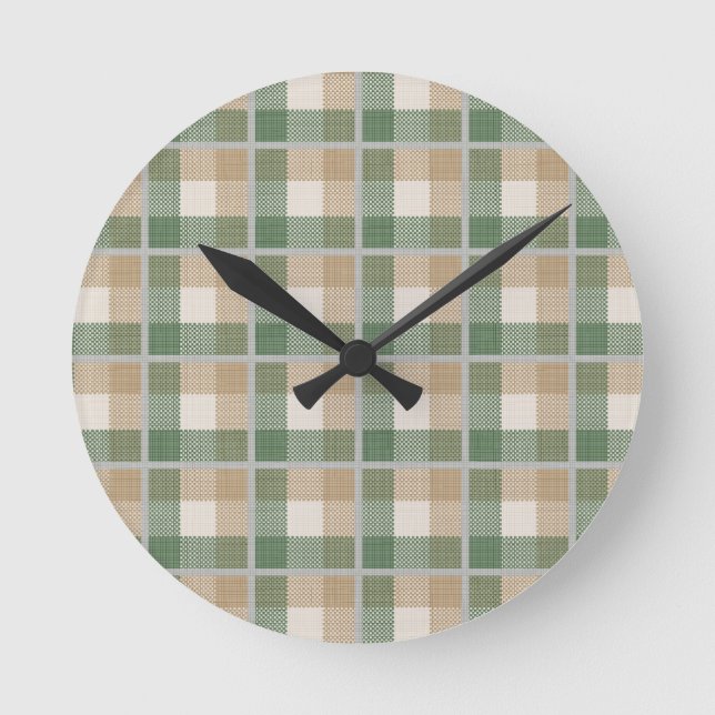 Tartan Round Clock (Front)