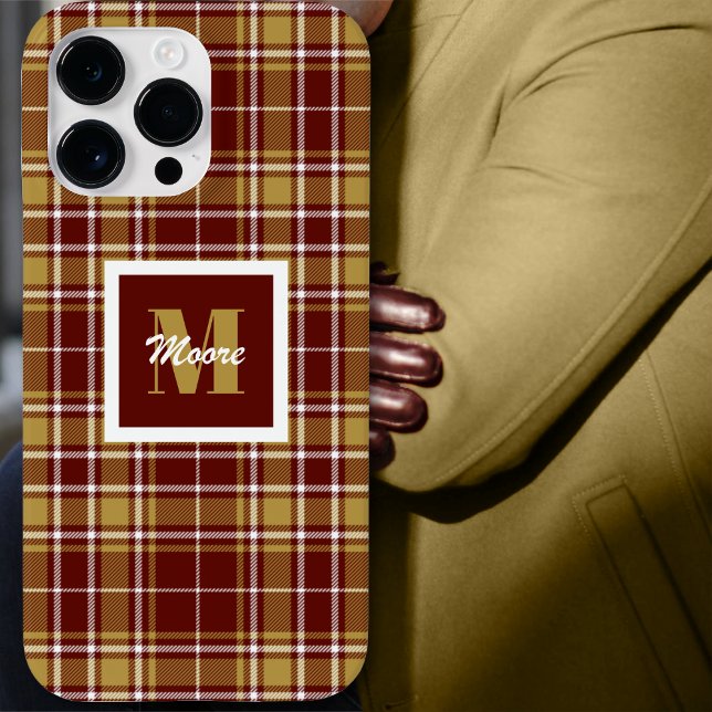 Tartan - Russet Red Off White and Caramel Gold Case-Mate iPhone Case (Tartan - Russet Red Off White and Caramel Gold Case-Mate iPhone Case by Leapfroglisics Shop)