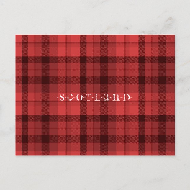 Tartan Scotland Postcard (Front)