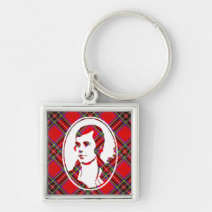 Tartan Scotland's Bard Robbie Burns Key Ring