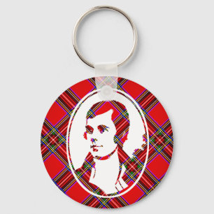 Tartan Scotland's Bard Robbie Burns Key Ring