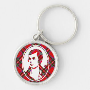 Tartan Scotland's Bard Robbie Burns Key Ring