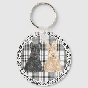 Tartan Scotties Key Ring