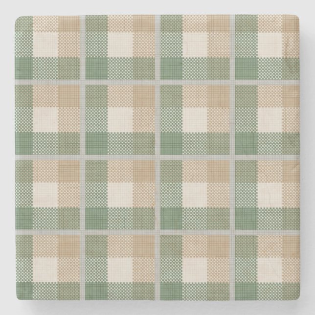 Tartan Stone Coaster (Front)