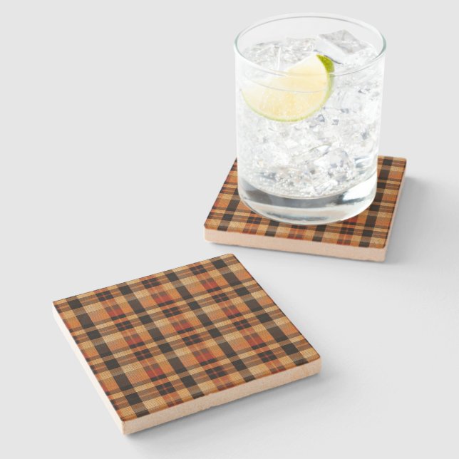 Tartan Stone Coaster (Side)