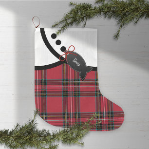 Tartan Tidings Cat Christmas Stocking