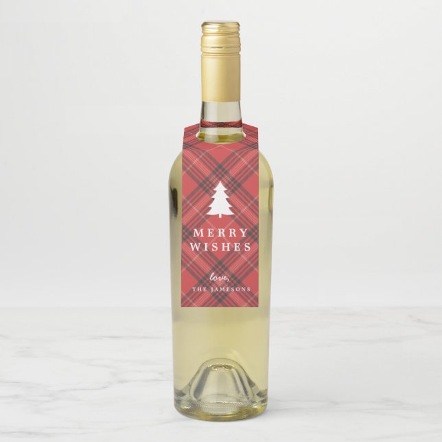 Tartan Wine Tag (On Bottle)