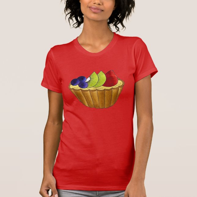 Tarte aux Fruits Fruit Tart French Pastry Chef T-Shirt (Front)