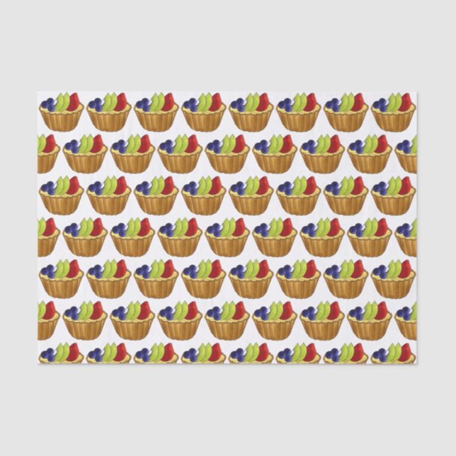 Tarte aux Fruits Fruit Tart Pie French Pastry  Tissue Paper (Front)