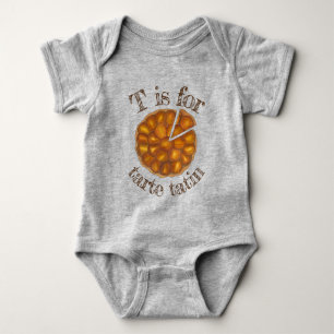 Tarte Tatin French Apple Fruit Tart Pie Pastry Baby Bodysuit
