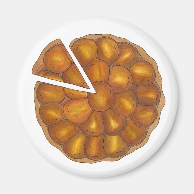 Tarte Tatin French Apple Fruit Tart Pie Pastry Magnet (Front)