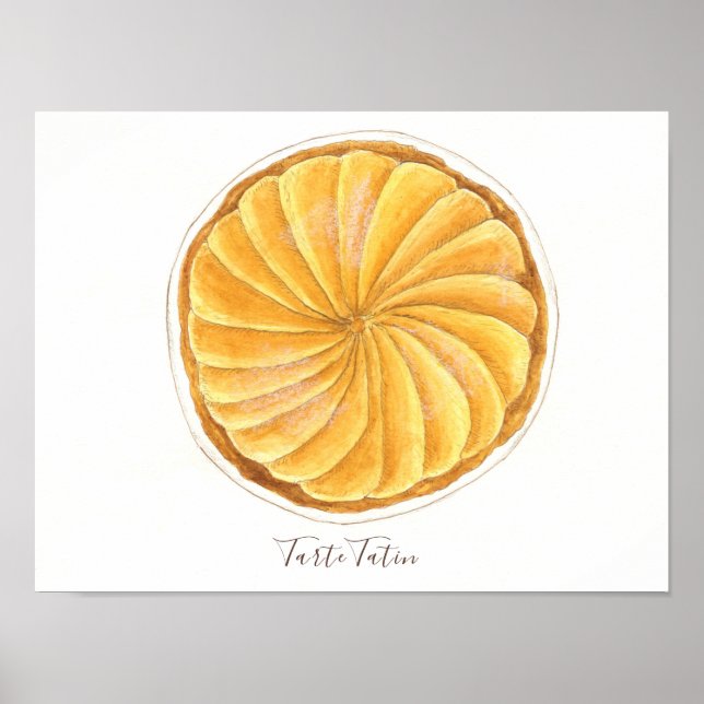 Tarte Tatin watercolor Poster (Front)