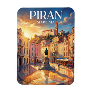 Tartini Square Slovenia Magnet