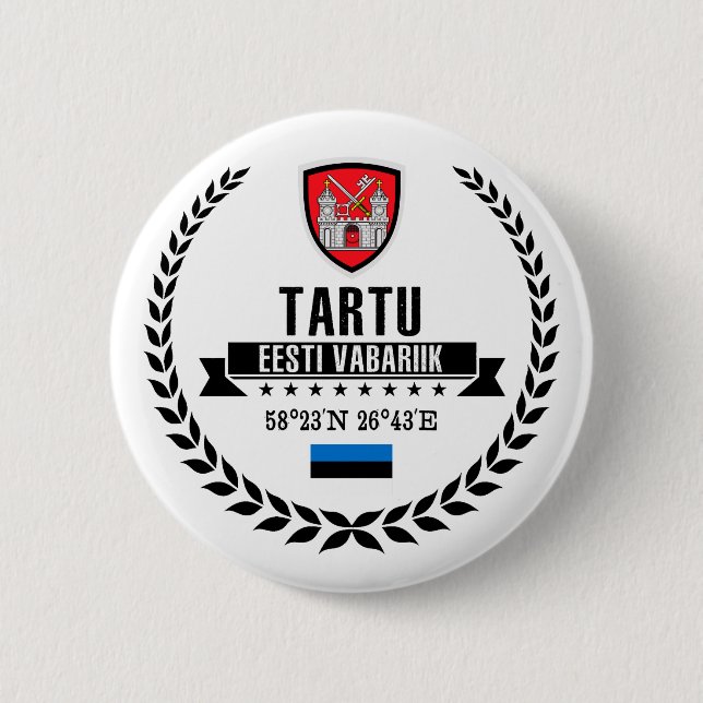 Tartu 6 Cm Round Badge (Front)