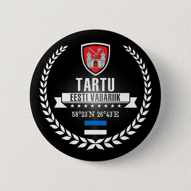 Tartu 6 Cm Round Badge (Front)