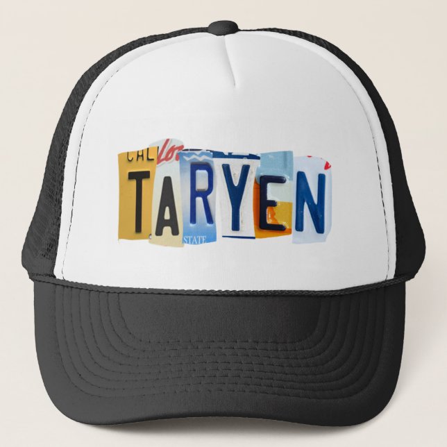 Taryen Licence Plate Hat (Front)