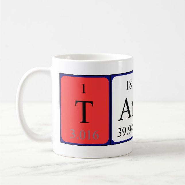 Taryn periodic table name mug (Left)