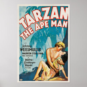 Tarzan the Ape Man - Vintage Movie Poster