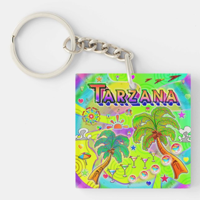 Tarzana Mind Focus Keychain (Front)