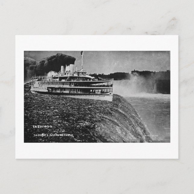 Tashmoo Over Niagra Falls Vintage Trick Photo Postcard (Front)