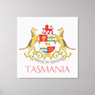 Tasmania coat of arms canvas print
