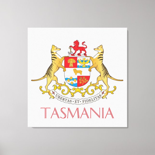 Tasmania coat of arms canvas print (Front)