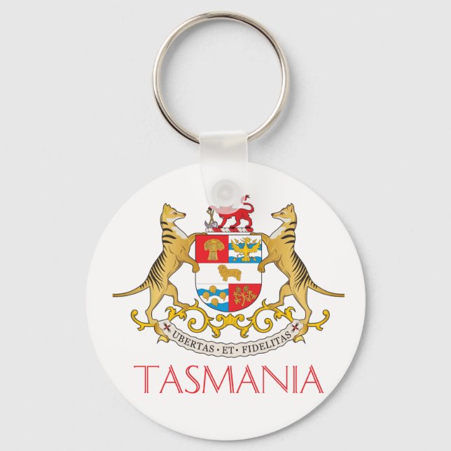 Tasmania coat of arms key ring (Front)