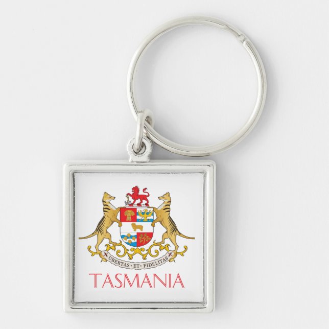 Tasmania coat of arms key ring (Front)