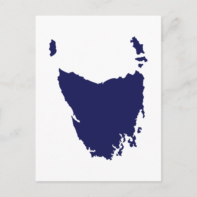 Tasmania map postcard (Front)
