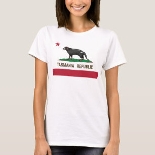 Tasmania Republic Tasmanian devil Flag T-Shirt