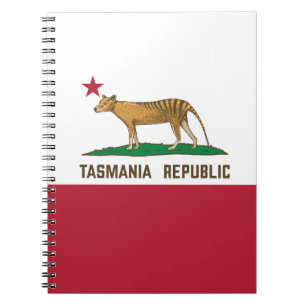 Tasmania Republic Thylacine Flag Tasmanian tiger Notebook