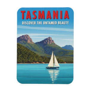 Tasmania Sailboat Australia Travel Magnet