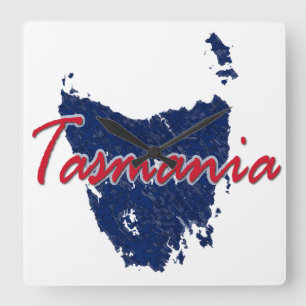 Tasmania Square Wall Clock