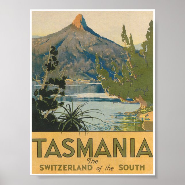Tasmania, Switzerland of the South Vintage Travel Poster (Front)