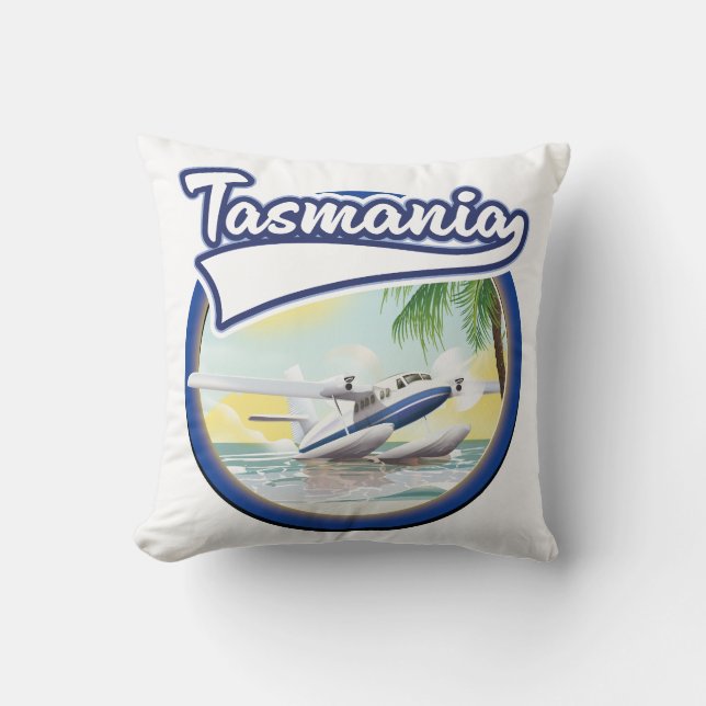 Tasmania travel logo cushion (Front)