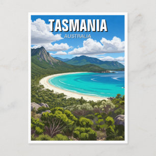Tasmania Wineglass Bay Australia Travel Postcard