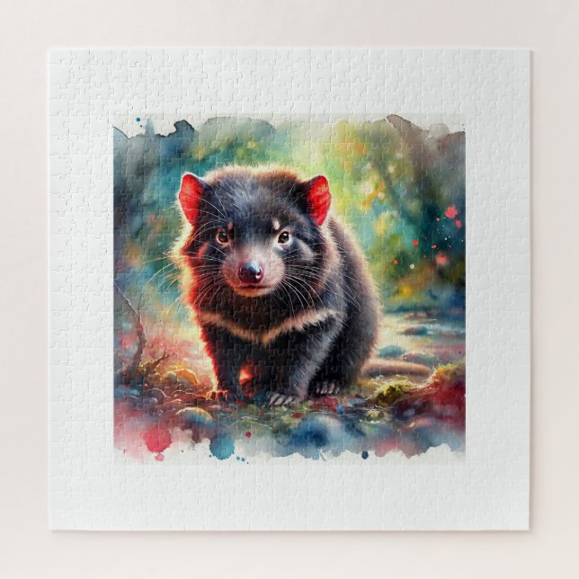 Tasmanian Devil 240824AREF116 - Watercolor Jigsaw Puzzle (Vertical)