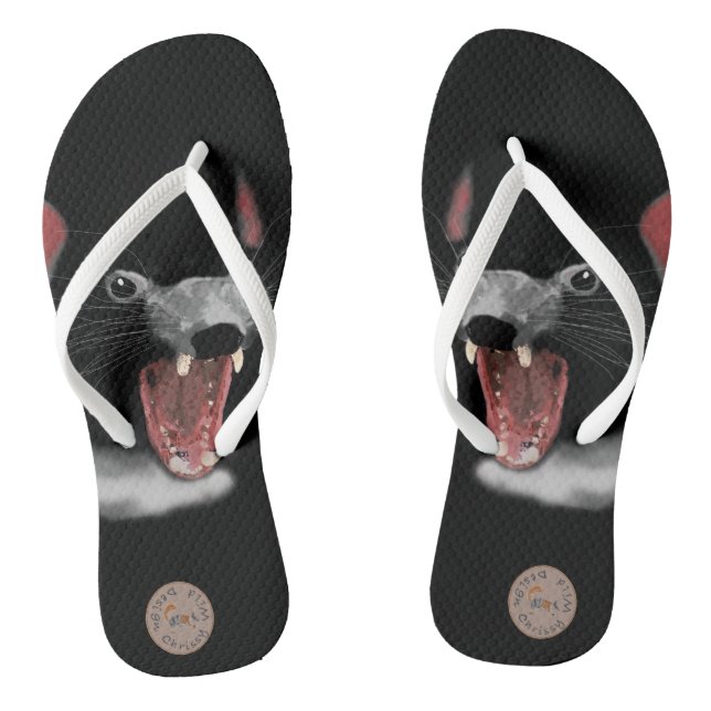 Tasmanian Devil  by Chrissy Wild Jandals (Footbed)