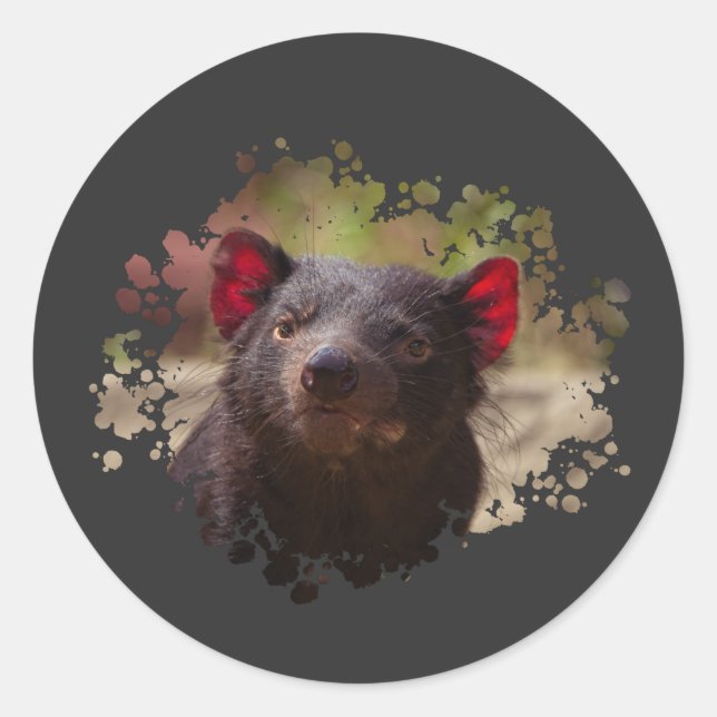 Tasmanian Devil Classic Round Sticker (Front)