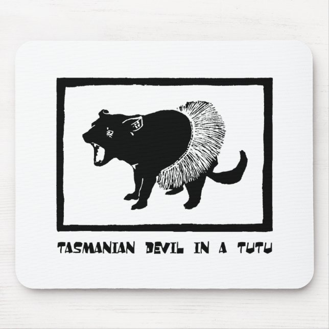 Tasmanian Devil in a Tutu Mouse Pad (Front)