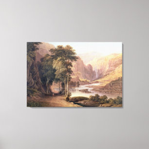 Tasmanian Gorge (w/c) Canvas Print