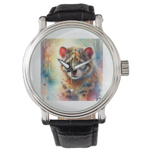 Tasmanian Tiger 180624AREF118 - Watercolor Watch