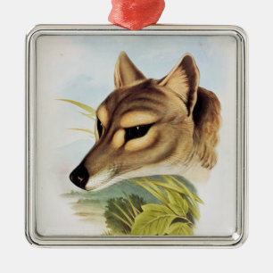 Tasmanian Wolf or Tiger Metal Tree Decoration